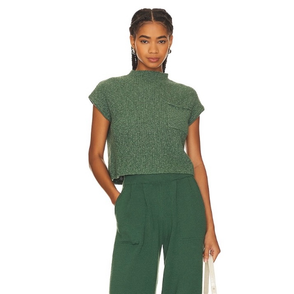 Free People - Freya Sweater Set in Emerald Spell Combo